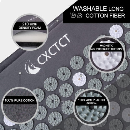 Extra Long Acupressure Mat & Pillow Set Full-Body Recovery, Relaxation & Natural Pain Relief