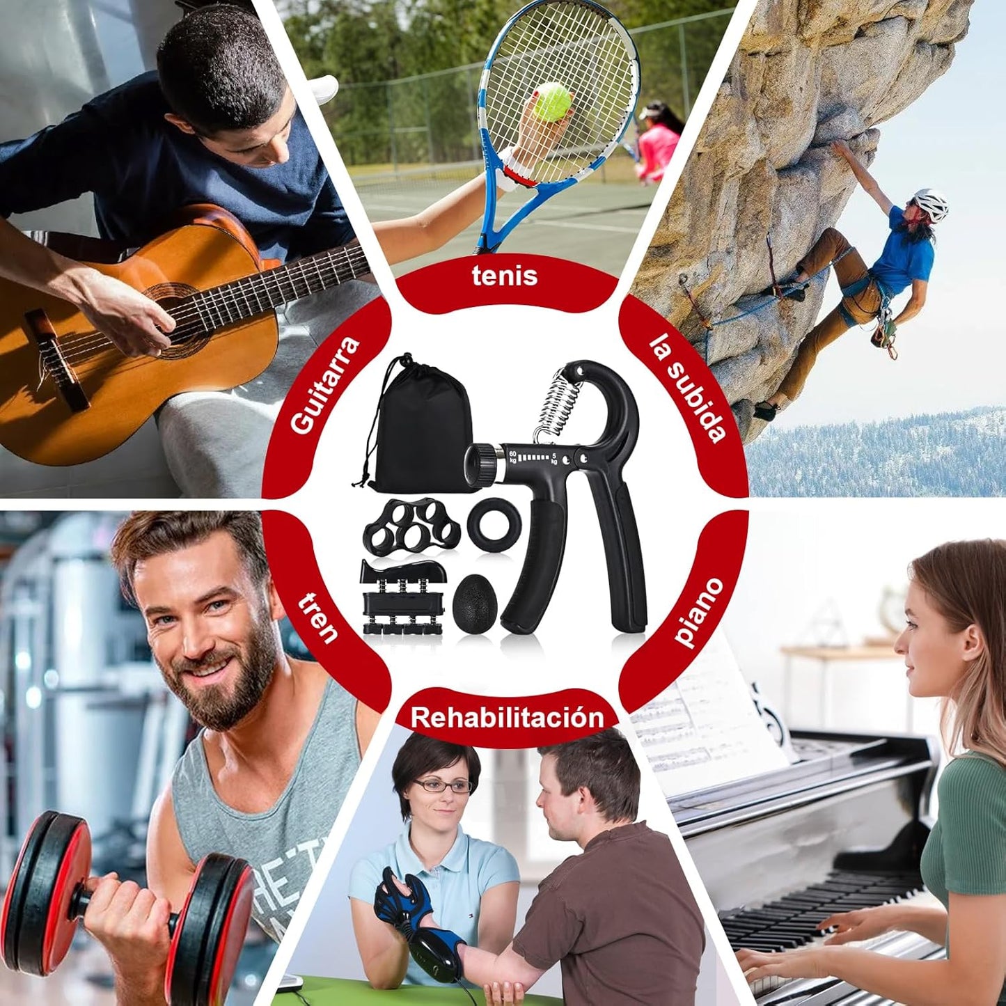 Adjustable Grip Trainer & Forearm Exerciser for Strength, Recovery & Performance