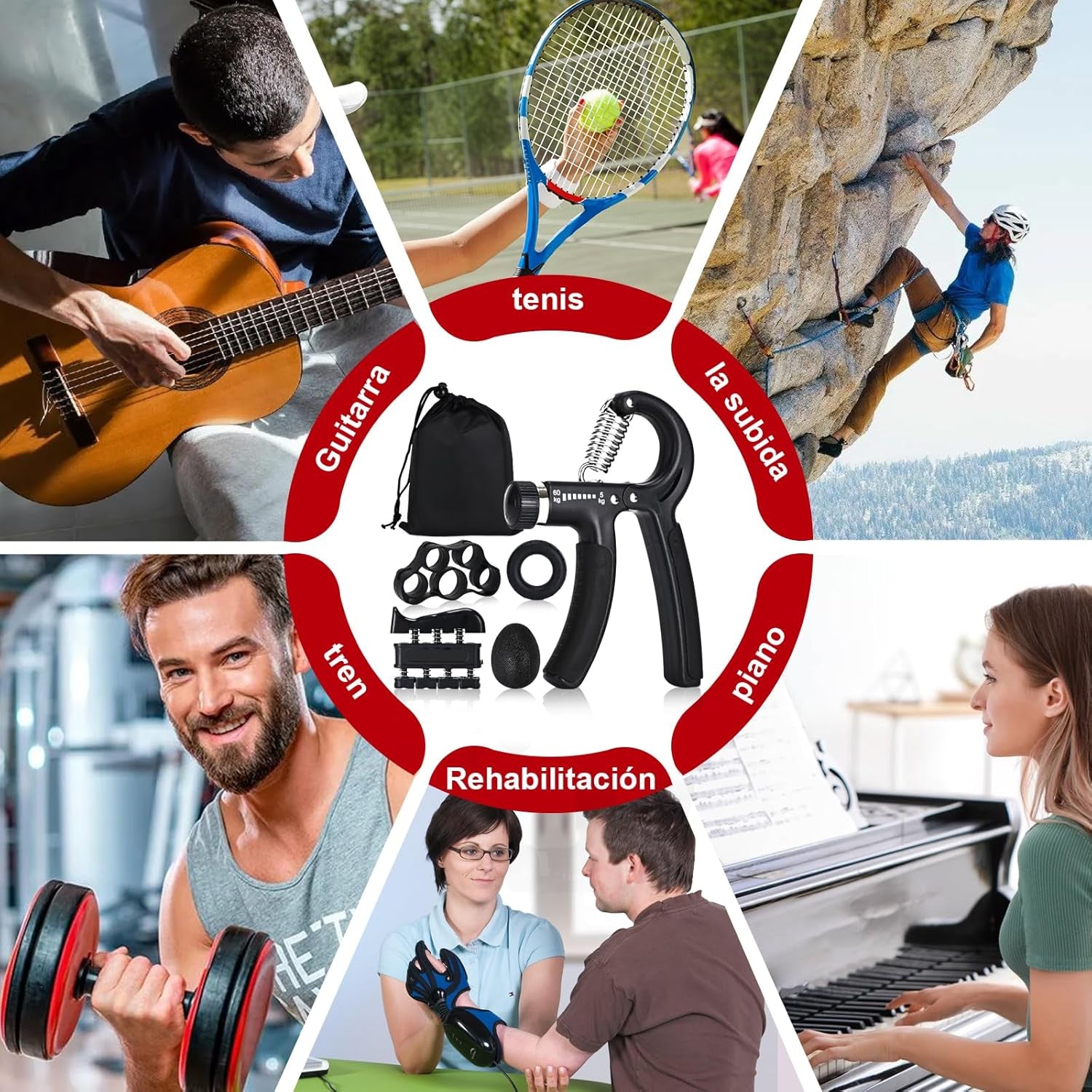 Adjustable Grip Trainer & Forearm Exerciser for Strength, Recovery & Performance