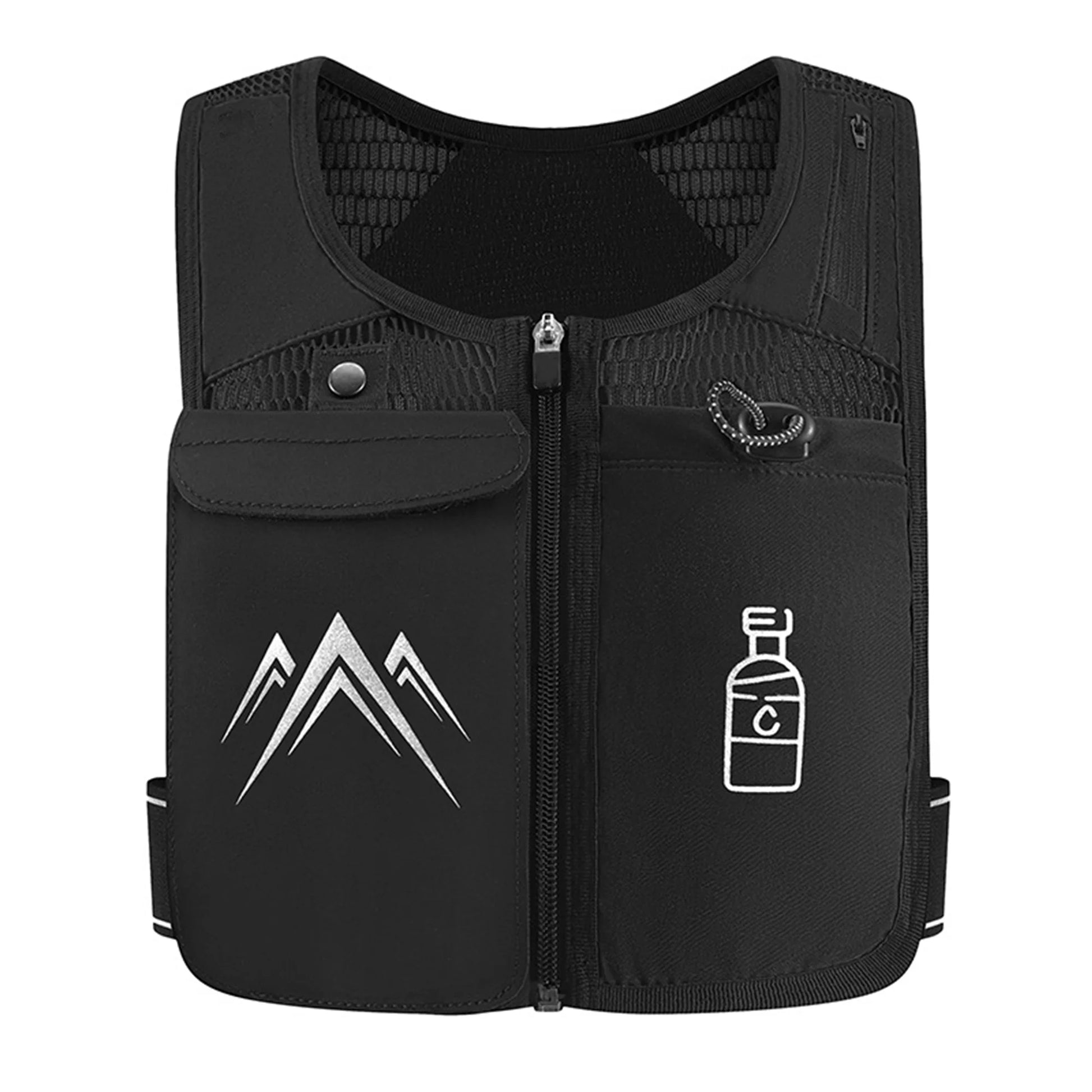Reflective Running Vest with 500 ml Hydration Bottle