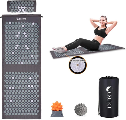 Extra Long Acupressure Mat & Pillow Set Full-Body Recovery, Relaxation & Natural Pain Relief