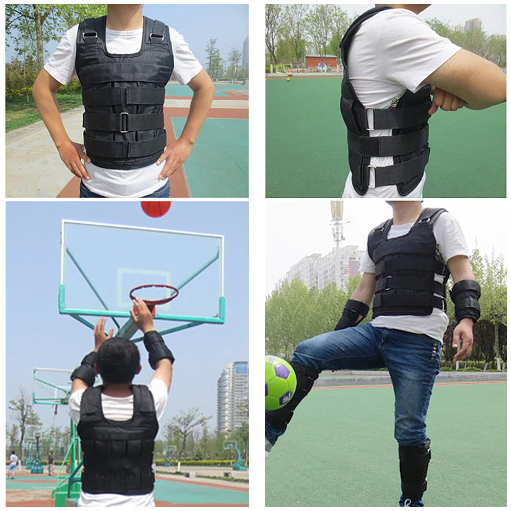 Adjustable Oxford Weighted Vest for Strength Training - Maximum Load 110LB (Weights Not Included)