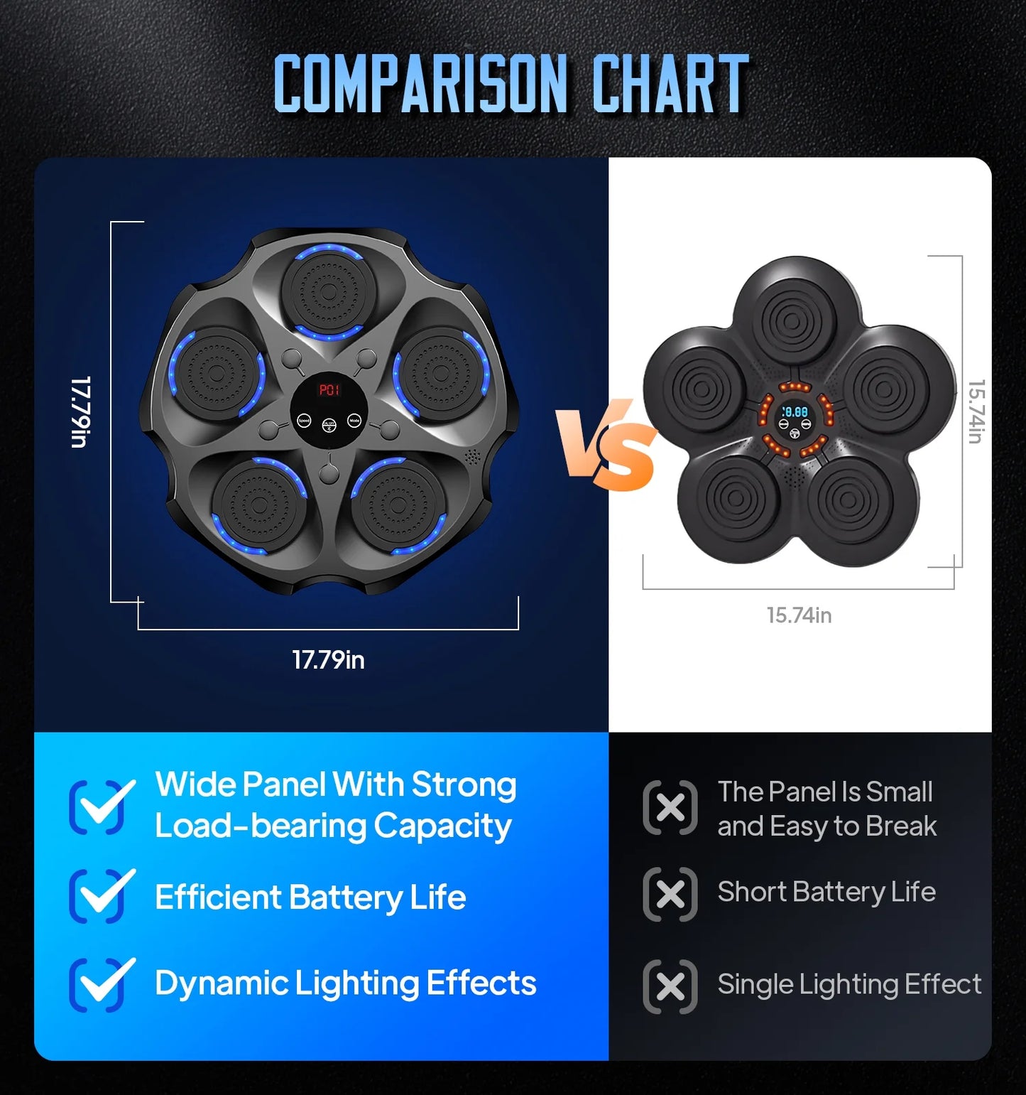 Smart Music Boxing Machine with Gloves Bluetooth Wall-Mounted Boxing Trainer for Interactive Home Workouts