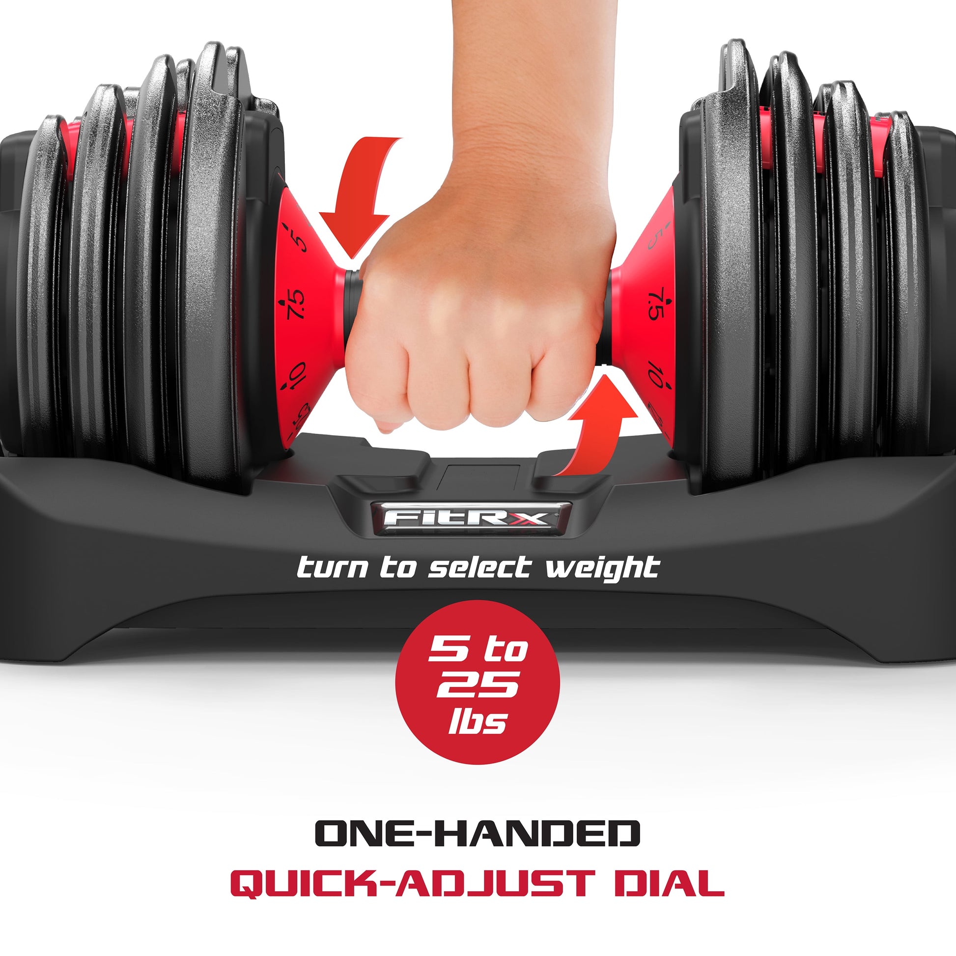 Adjustable Dumbbell Set 9 Weights In 1 Compact System