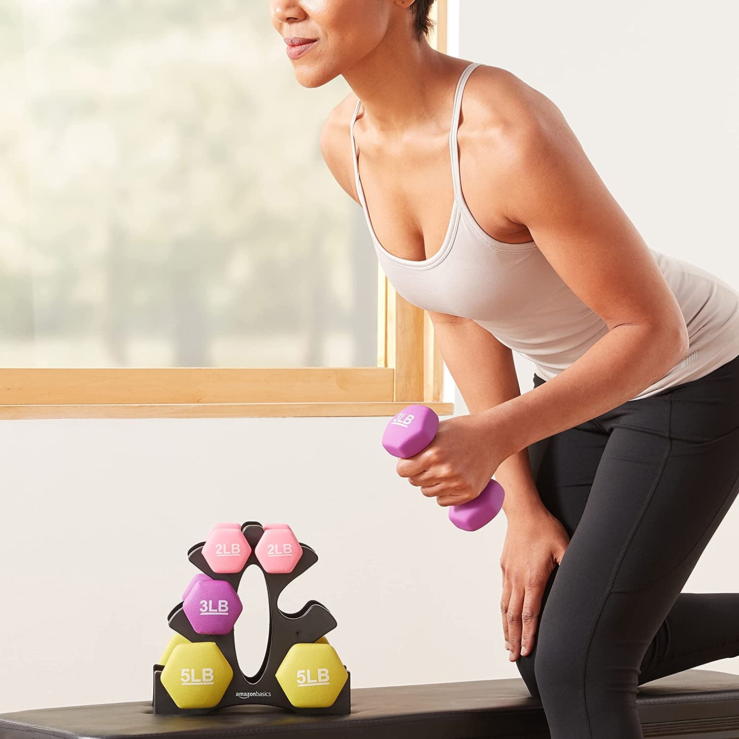 Neoprene Dumbbell Hand Weights Set Comfortable Free Weights for Strength Training & Muscle Toning