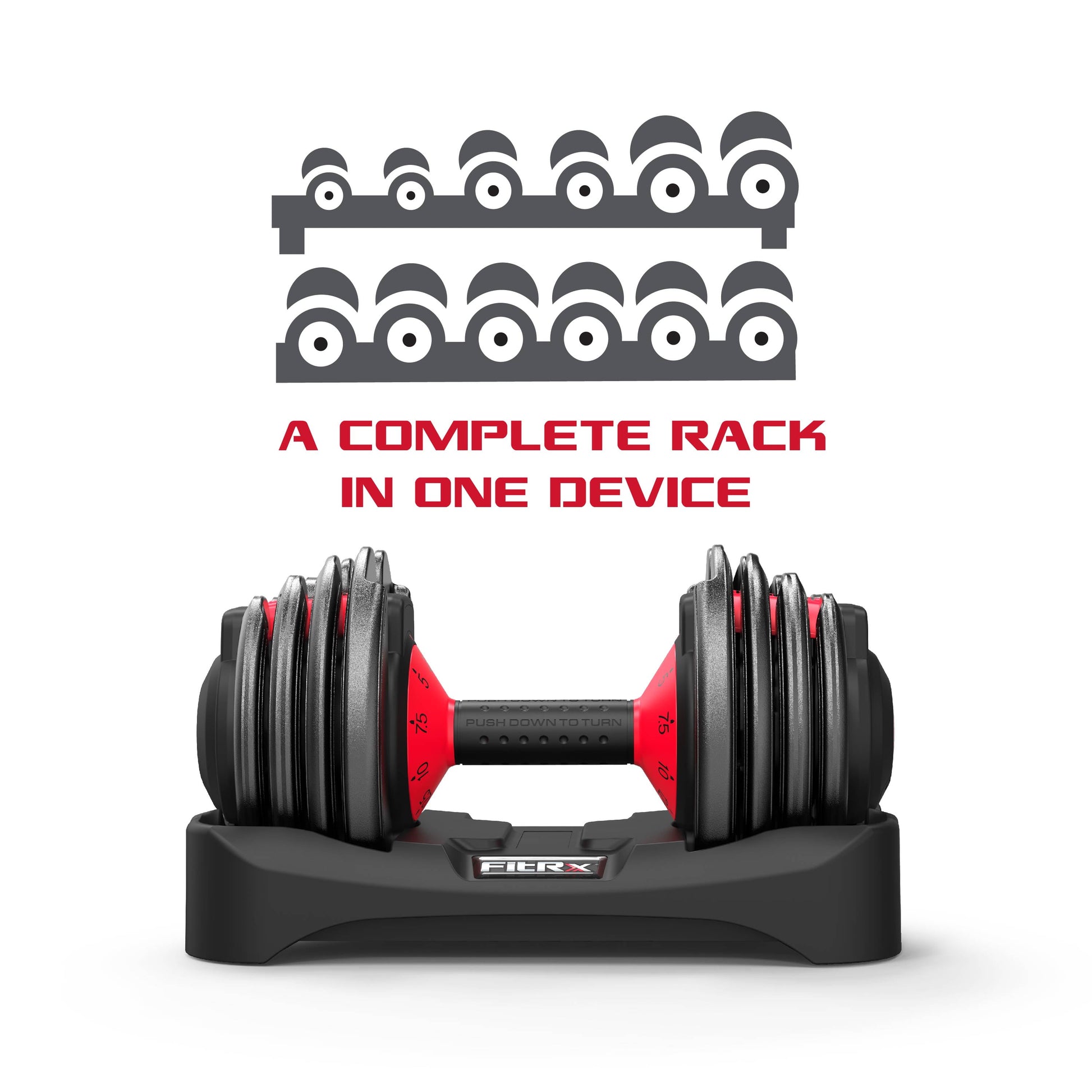 Adjustable Dumbbell Set 9 Weights In 1 Compact System