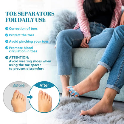 Silicone Toe Separators for Foot Alignment, Comfort & Recovery