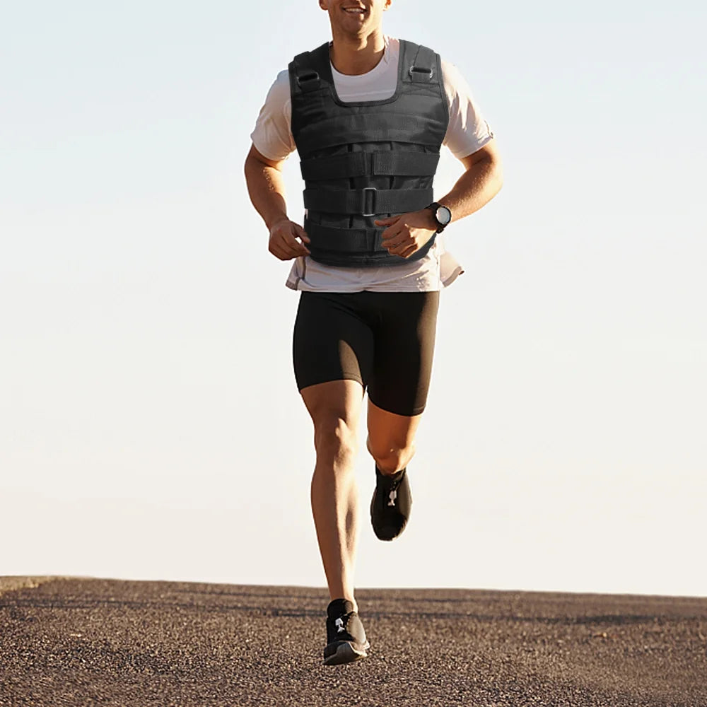 Adjustable Oxford Weighted Vest for Strength Training - Maximum Load 110LB (Weights Not Included)