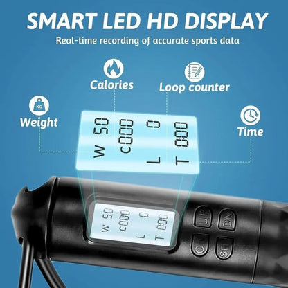 Smart Gravity Ball Jump Rope Cordless Digital Skipping Rope with Counter & Weighted Handles