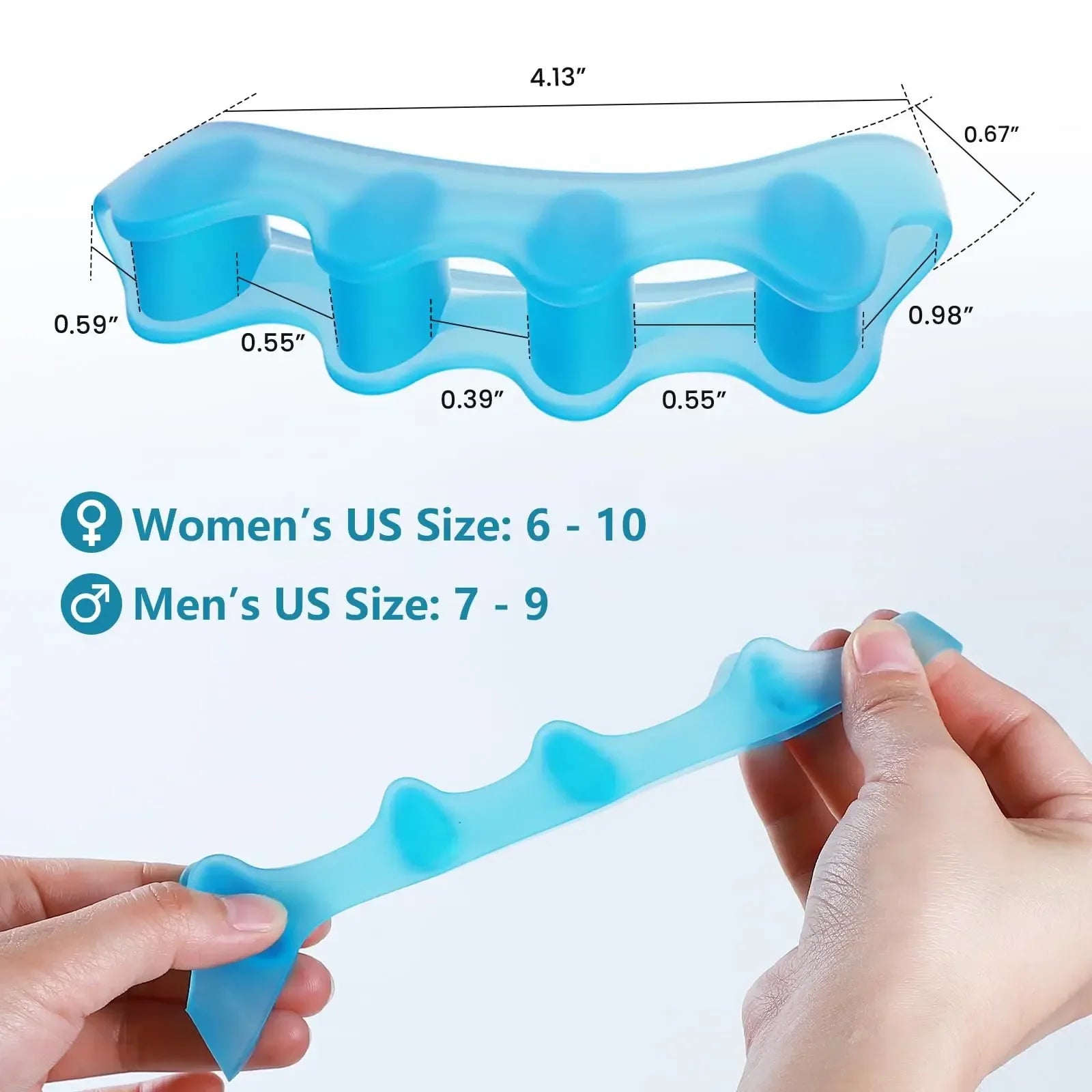 Silicone Toe Separators for Foot Alignment, Comfort & Recovery
