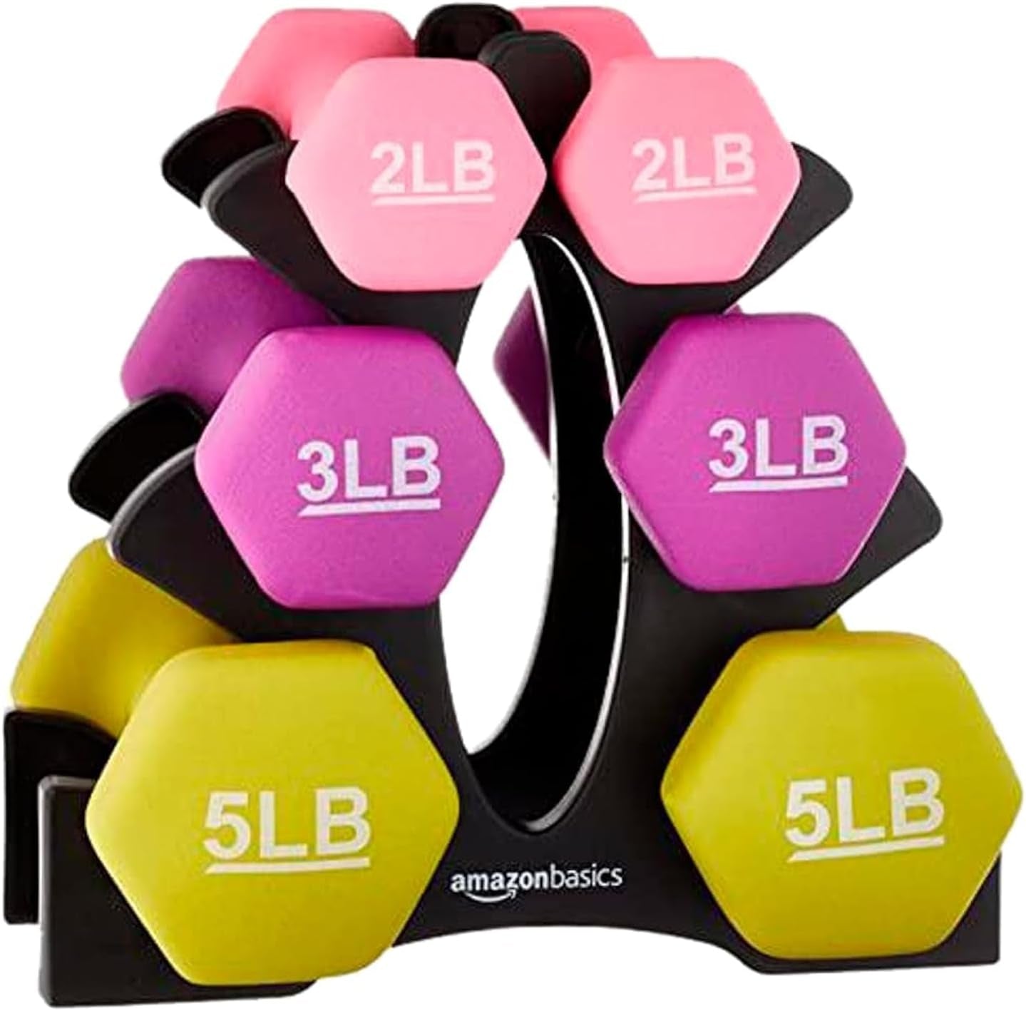Neoprene Dumbbell Hand Weights Set Comfortable Free Weights for Strength Training & Muscle Toning