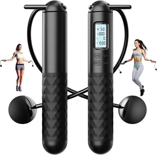 Smart Gravity Ball Jump Rope Cordless Digital Skipping Rope with Counter & Weighted Handles