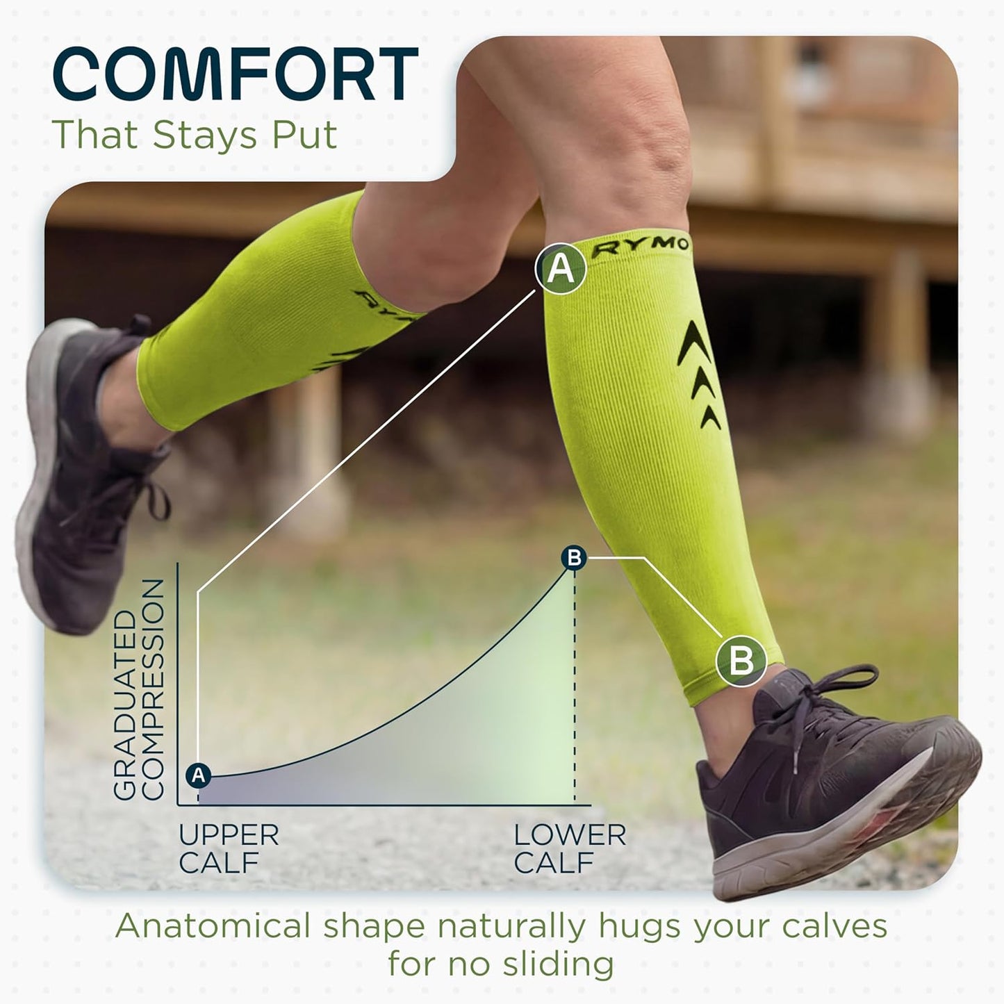 Calf Compression Sleeves Lightweight Leg Support for Running, Recovery & Performance