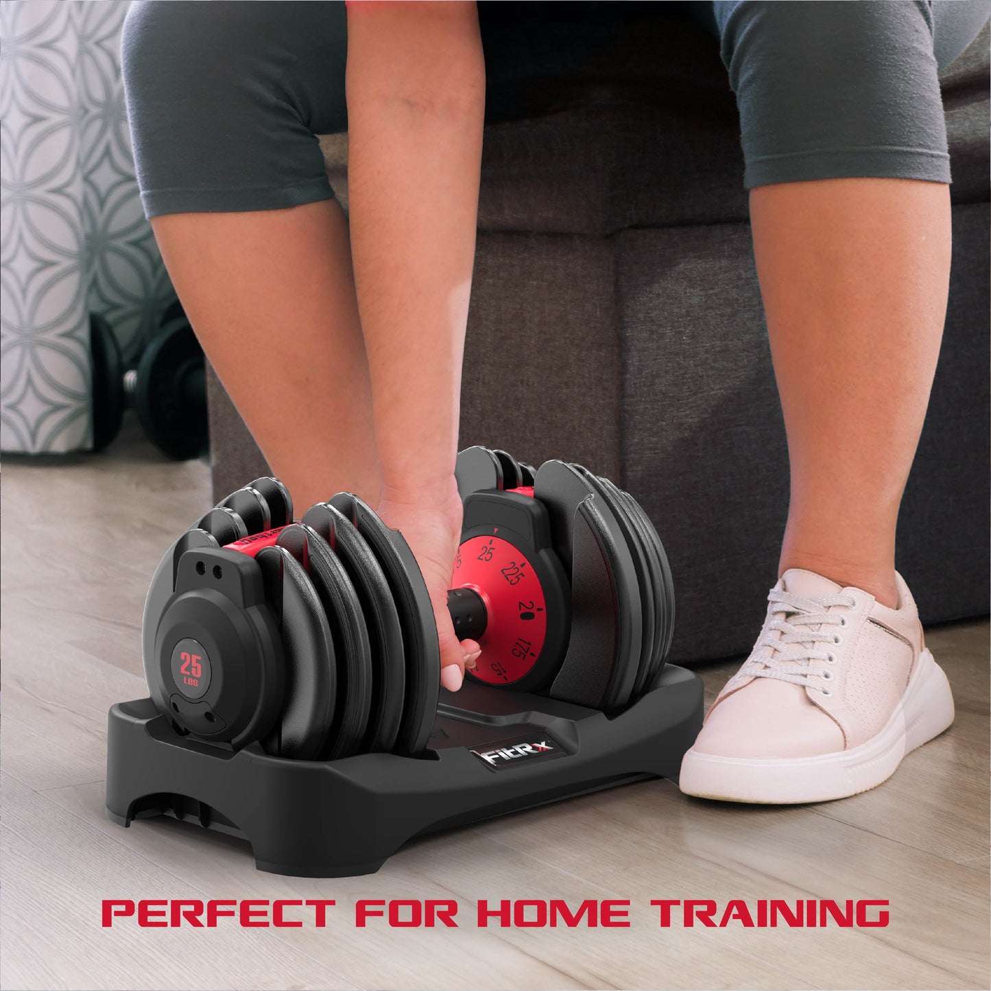 Adjustable Dumbbell Set 9 Weights In 1 Compact System