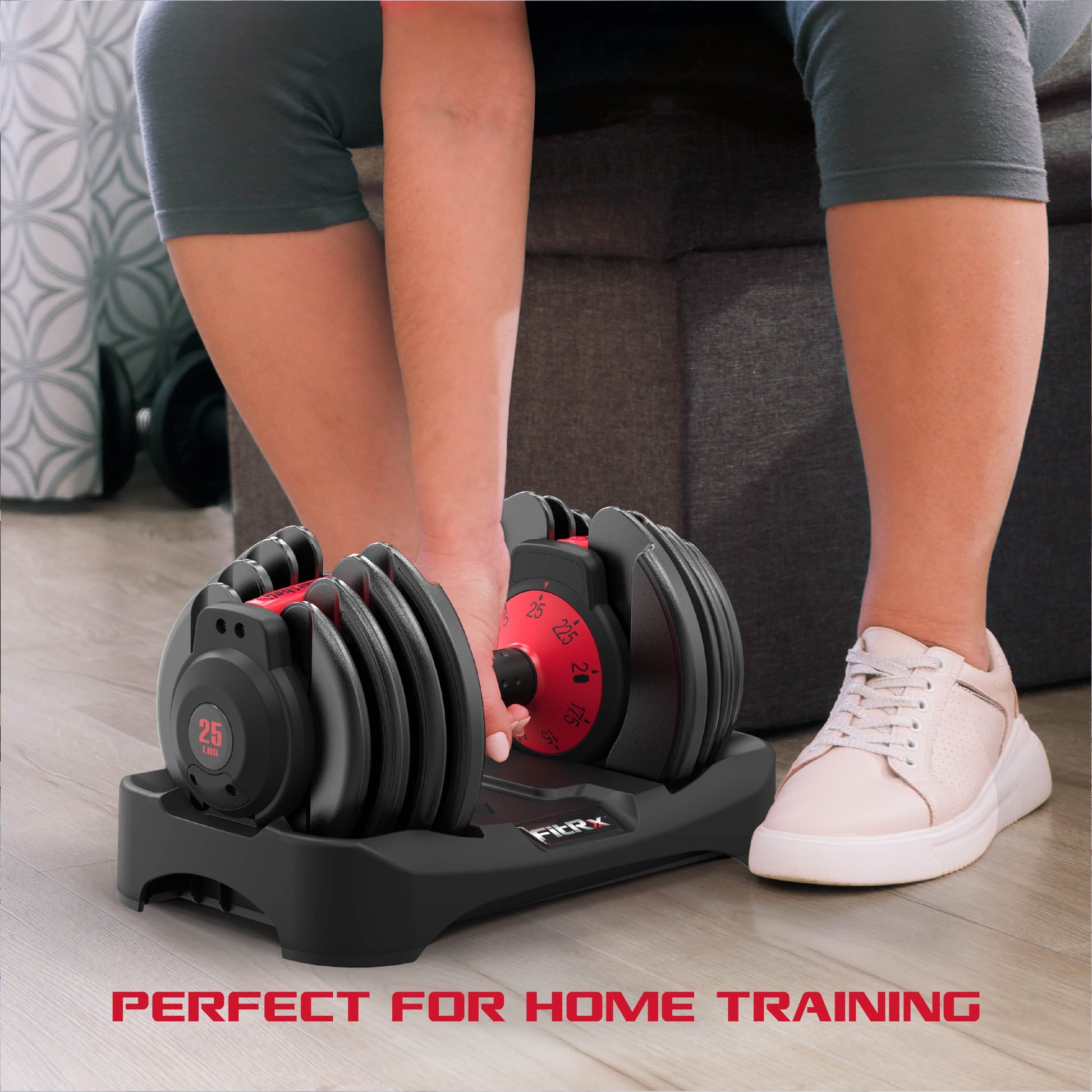 Adjustable Dumbbell Set 9 Weights In 1 Compact System